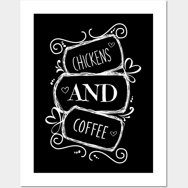 Chickens and Coffee Wall Art by Timeforplay